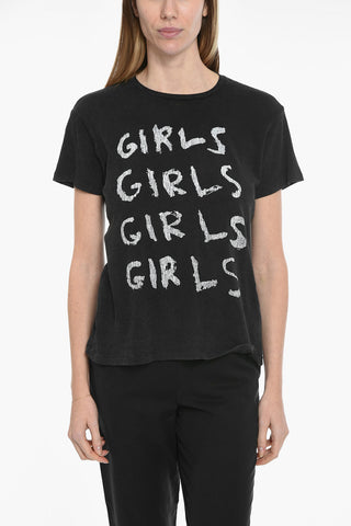 Crew Neck GIRLS Cotton Blend T-Shirt