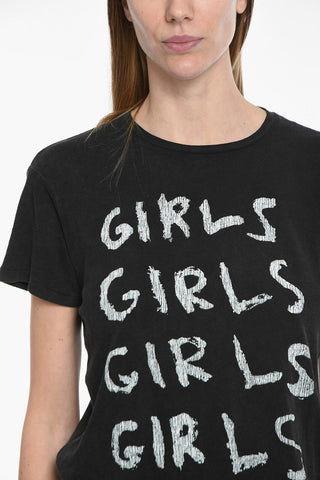 Crew Neck GIRLS Cotton Blend T-Shirt