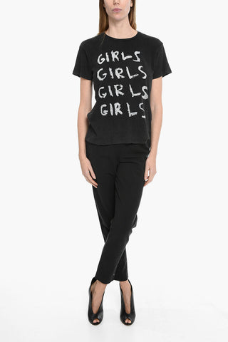 Crew Neck GIRLS Cotton Blend T-Shirt