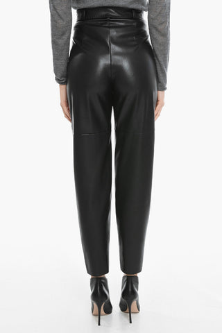 STUDIO Pantaloni in Ecopelle LINDSEY con Pinces e Cintura