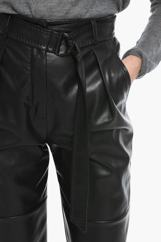 STUDIO Pantaloni in Ecopelle LINDSEY con Pinces e Cintura