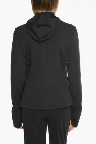 LEISURE Hooded Technical Fabric GESSATI Sweatshirt with Zip Closure