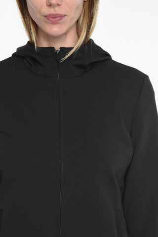 LEISURE Hooded Technical Fabric GESSATI Sweatshirt with Zip Closure