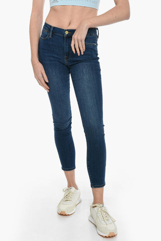 Skinny Fit Jeans with Golden Button 13cm