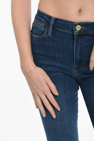 Skinny Fit Jeans with Golden Button 13cm