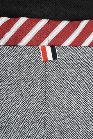 Lowrise Slim Fit Pants with Herringbone Motif