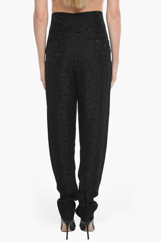 High Waisted Pants With Allover Print