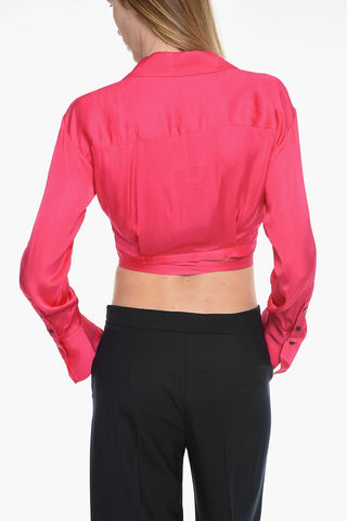 Blusa ZIKKA Crop Wrap in Raso
