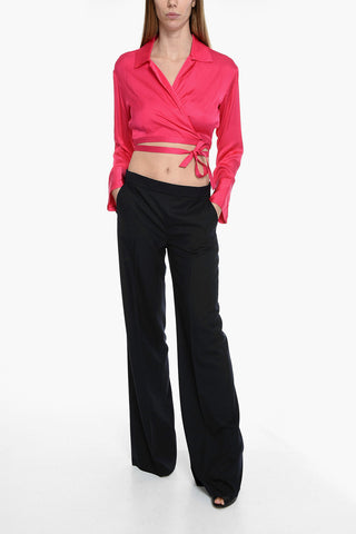 Blusa ZIKKA Crop Wrap in Raso