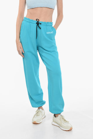 Embroidered Logo Distressed Joggers