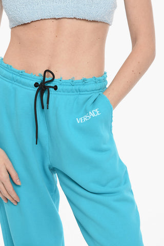 Embroidered Logo Distressed Joggers