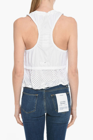ADIDAS Gathered Training Tank Top with Openwork Detail