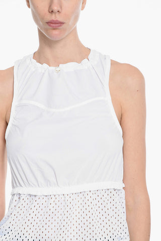 ADIDAS Gathered Training Tank Top with Openwork Detail