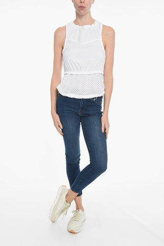 ADIDAS Gathered Training Tank Top with Openwork Detail