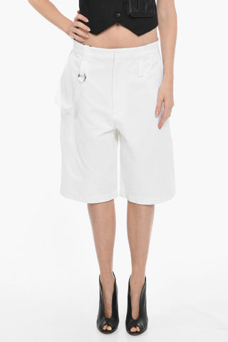 Loose-Fitting Shorts in Cotone Spalmato