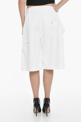 Loose-Fitting Shorts in Cotone Spalmato