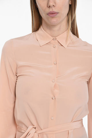 Puffed Sleeves Silk Shirt
