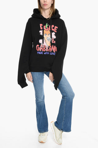 Relaxed-fit Hoodie Sweatshirt with Graphic Print