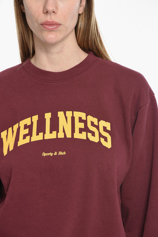 Fleeced-Cotton Crew-Neck Sweatshirt with Contrast Print
