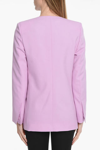 Wool One-button Blazer with Peak Lapel