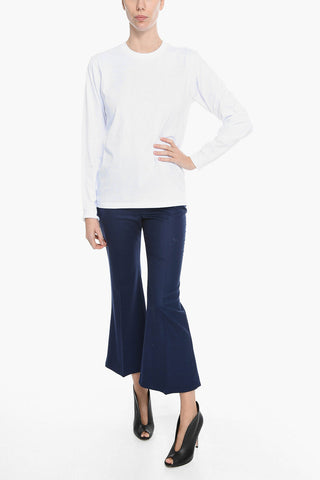 Long Sleeve Crew-neck T-Shirt with Printed Logo