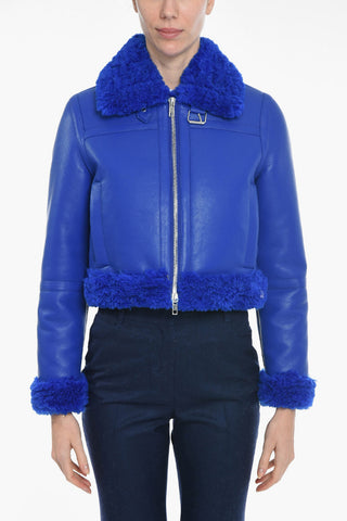Eco-leather LORELLE Biker Jacket with Eco-shearling Edges