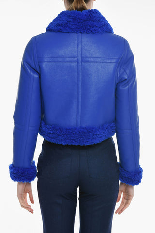 Eco-leather LORELLE Biker Jacket with Eco-shearling Edges