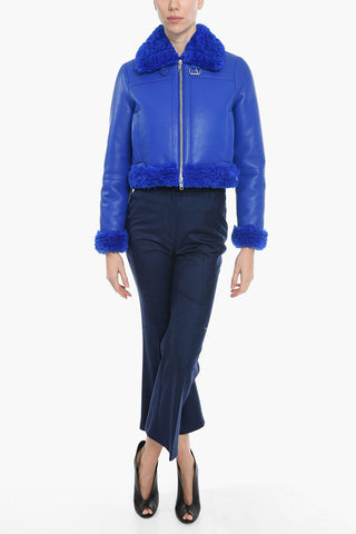 Eco-leather LORELLE Biker Jacket with Eco-shearling Edges