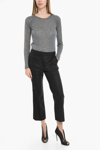 Pantaloni CARLIE Crop con Pinces Frontali
