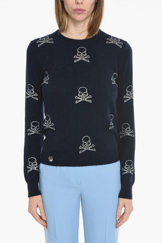 Pullover Round Neck LS Skull