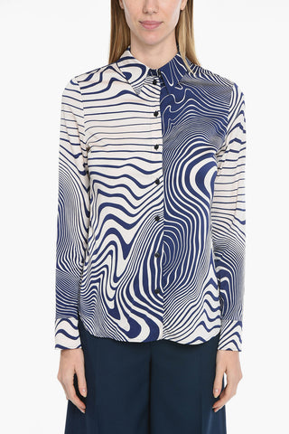 Viscose DARIA Shirt with Spiral Print