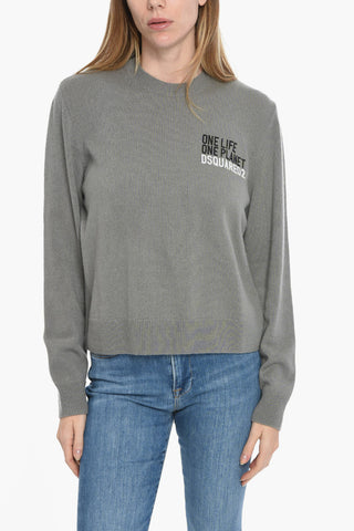 Embroidered Cashmere Crewneck Jumper