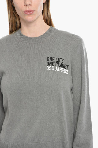 Embroidered Cashmere Crewneck Jumper