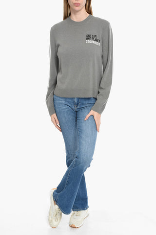 Embroidered Cashmere Crewneck Jumper