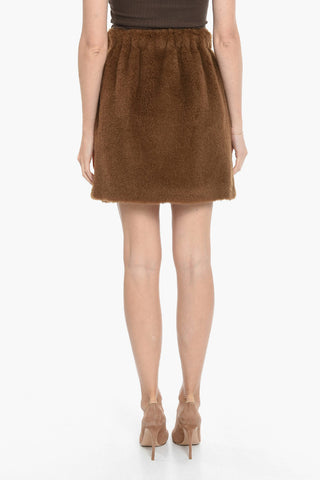 Alpaca Blend TIBET Miniskirt with Elastic Waistband