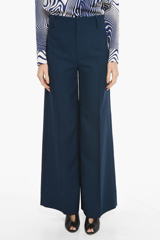 High-Waist Straight-Fit Trousers