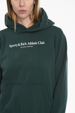 Brushed Cotton Hoodie with Printed Logo