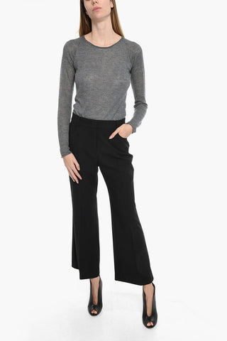 Pantaloni in Misto Lana con Pinces Frontali