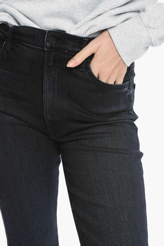 Stretch Denim THE HUSTLER Jeans with Frayed Hem 21cm