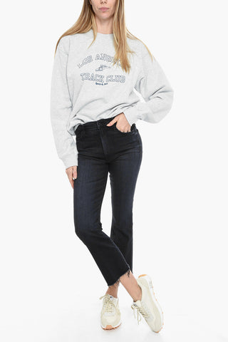 Stretch Denim THE HUSTLER Jeans with Frayed Hem 21cm