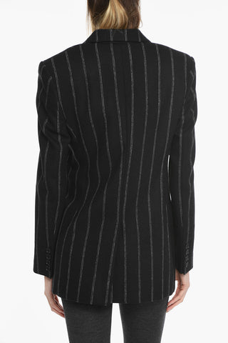 Boyfriend Pinstripe Wool Blazer