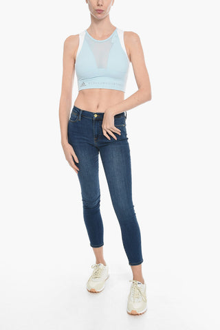 ADIDAS Training Cropped Top with Mesh Detail