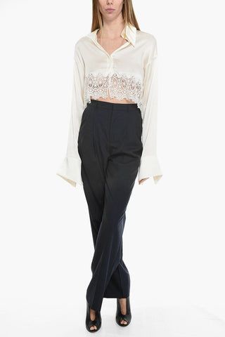 Double-pleated Hairline Stripes Regular Fit Pants