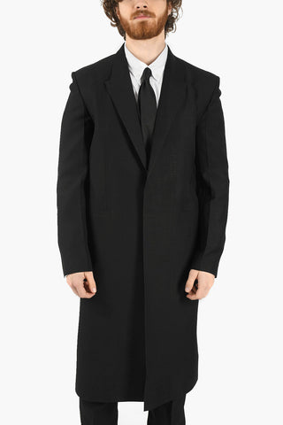 Cappotto Spalmato in Misto Lana
