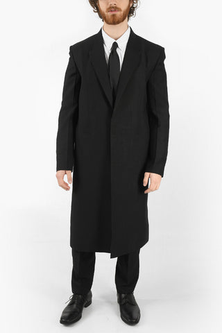 Cappotto Spalmato in Misto Lana