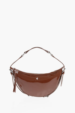 Patent Leather GIB Shoulder Bag with Studs Details