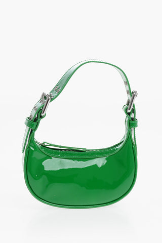 Patent Leather SOHO Mini Shoulder Bag with Silver-Tone Buckles