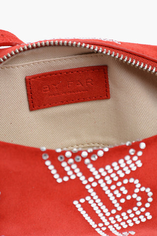 Borsa a Spalla Rettangolare DULCE in Camoscio con Cristalli