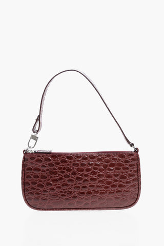 Crocodile- Effect Leather RACHEL Shoulder Bag