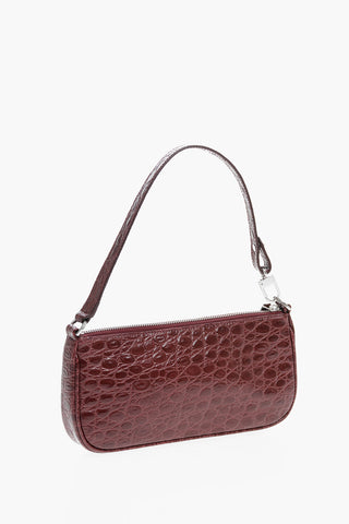 Crocodile- Effect Leather RACHEL Shoulder Bag